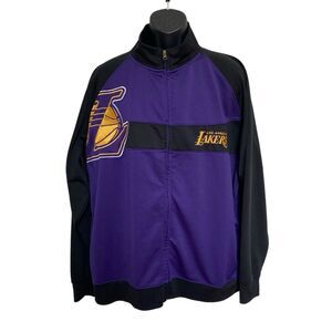 Vintage NBA Los Angeles Lakers Zip Front Jacket Purple Sz XL